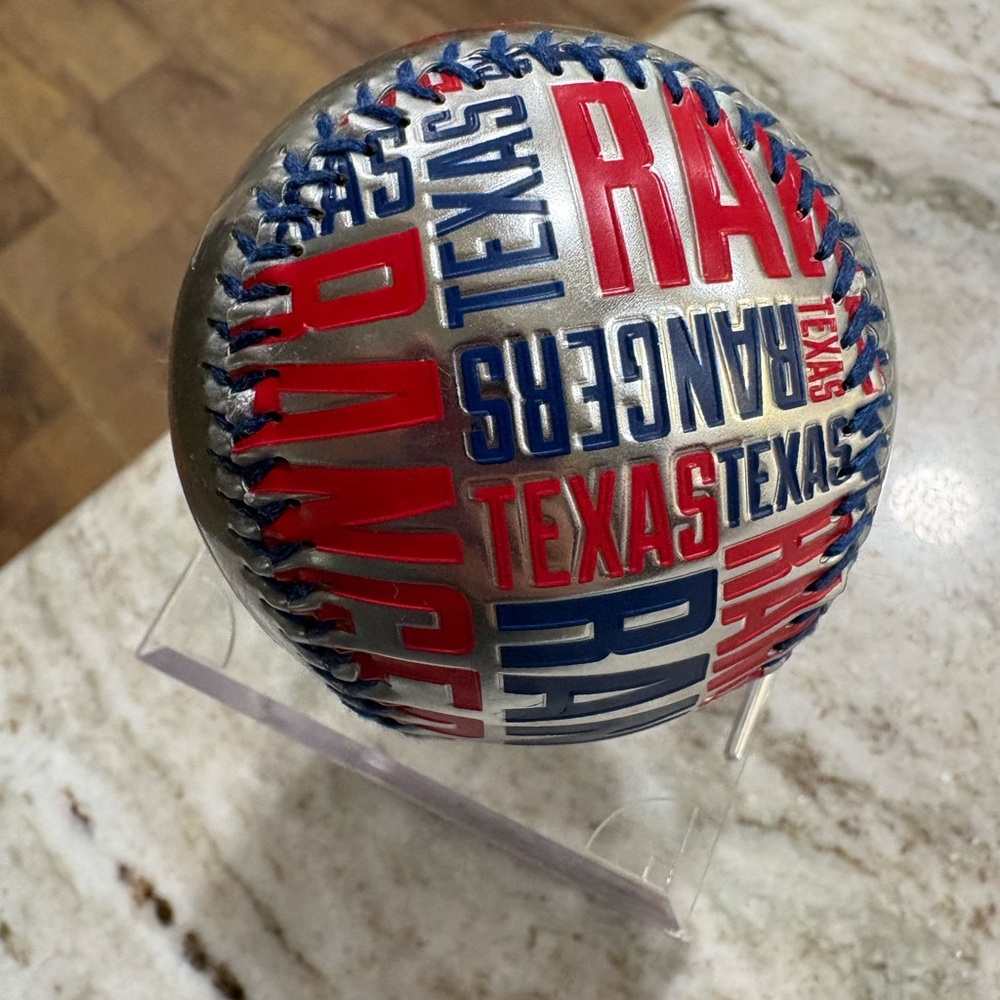 Texas Rangers Silver Baseball - Picture 3 of 6